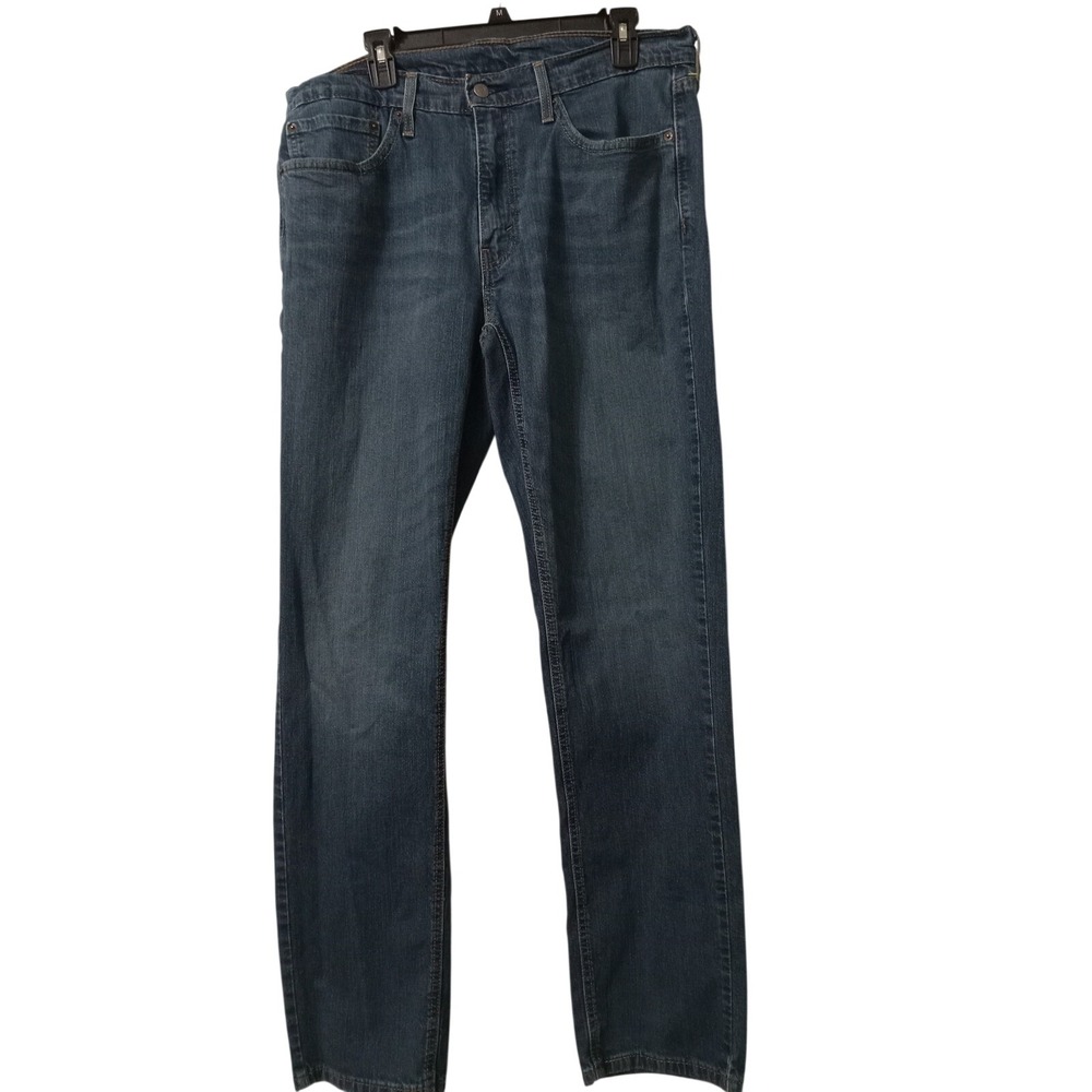 Levis Mens 541 Athletic Fit Stretch Big & Tall Jeans Pants 36 X 36 Blue Wash Zip